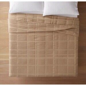 Queen Waffle Matelasse Quilt Camel - Threshold designed with Studio McGee NEW